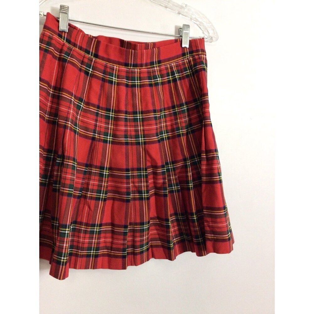 Vintage Plaid Wool Skirt Preppy Academia Made in Canada Women Small - Picture 3 of 8